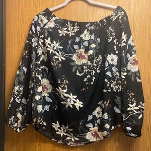 Off shoulder floral blouse